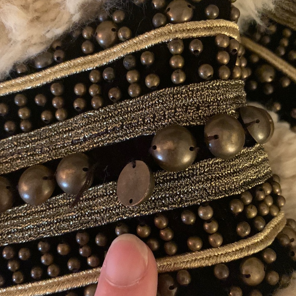 Free People! Angelina Embellished Sherpa Jacket Coat - Picture 10 of 16